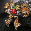 Enamel Bowknot Crystal Rhinestone Brooch Pin Women Suit Collar Brooch Jewelry FT