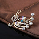 New Arrival Music Brooch Elegant Style with Rhinestones Treble Clef Pin Bro