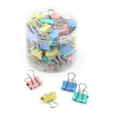 60Pcs 15mm Colorful Metal Binder Clips File Paper Clip Holder Office Supplies 3c