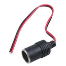 Car Charger Power Cigarette Lighter Female Socket Black w 26cm Cable V9P8