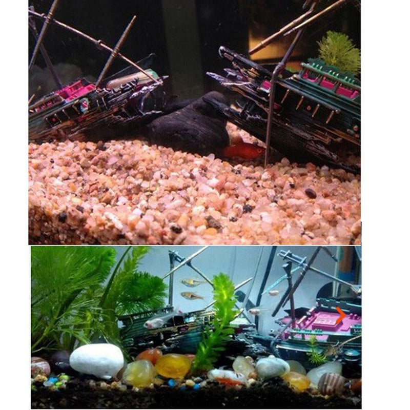 Wreck Sailing Boat Vessel Aquarium Air-operated Ornament Fish Tank Landscape