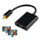 2 to 1 Splitter Digital Optical Fiber Audio Duplicator Signal Switcher Adapter b