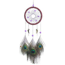 Peacock Pattern Feather Dream Catcher Feather Hanging Handmade Ornament