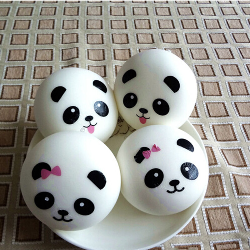 1x 4CM Jumbo   Chubby Panda Bread Cell Phone Keychain Strap Pendant