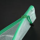 A4 green net PVC folder bag with zipper A6K4