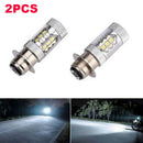 2X H6 BA20D PX15D 80W 3535 LED High Power SMD LED Super Bright White Light CA