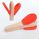 Children's Wooden Percussion Instrument Castanet Clapper Creative Long Hand T4N4