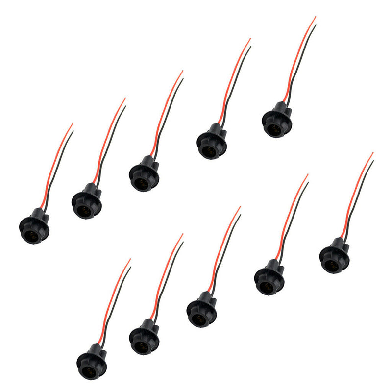 10pcs T10 W5W Car Socket Extension Wedge Base Light Connector Fittings