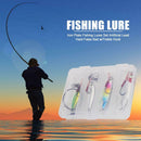Iron Plate Fishing Lures Set Artificial Lead Hard False Bait w/Treble Hook