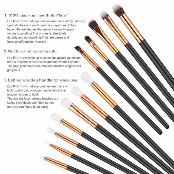 Make Up Cosmetic Eye Shadow Brush Kits Professional Brush Foundation E8Y0