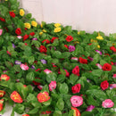 2x Silk Flower Vine Artificial Rose Garland Lotus Wall Hanging Floral Orange