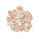 100 pcs Rustic Wooden Mini Love Heart Wood Wedding Craft Embellishment3C