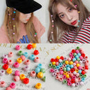 100 PCS Mini Hair Claw Clips For Women Girls Cute Candy Colors Beads HeadweaB3C