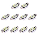 10 X Decoding Pointed Reading Lamp 36MM 5050 6smd License Plate Lights