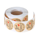 1.5 inch Round Kraft Thank You for Supporting Stickers / 500 Labels Per RolSEAU