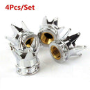4 * Universal Chrome Crown Car Truck Tire Air Valve Stem Cover Caps Wheel Rims^^