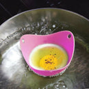1PCS Round Silicone Egg Poacher Bowl Rings Cooker Kitchen Boiler Cooking ToS Gw