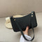 Women Alligator PU Leather Handbag Ladies Zip Totes Shoulder Bags (Black)