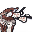 1 Pair Bird Embroidered Patches Iron on Sewing Stripe for clothes applique J â„–[