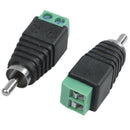 4 pcs RCA Plug to AV Connector CCTV Screw Connector Balun Black & Green M5W8