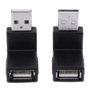 5pcs/pack Five in One 90 Degree USB 2.0 A Male to Female Adapter Connector