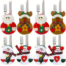 8pcs Christmas Decorations Snowman Kitchen Tableware Holder bag Xmas ornameSEAU
