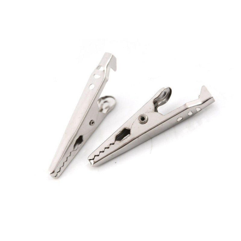 20X Stainless Steel Alligator Crocodile Test Clips Cable Lead Screw Probe_Fix Gw