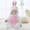 Rabbit Design Flannel Rompers Baby Kid Long Sleeve Hooded Jumpsuit (18-24M) A#S