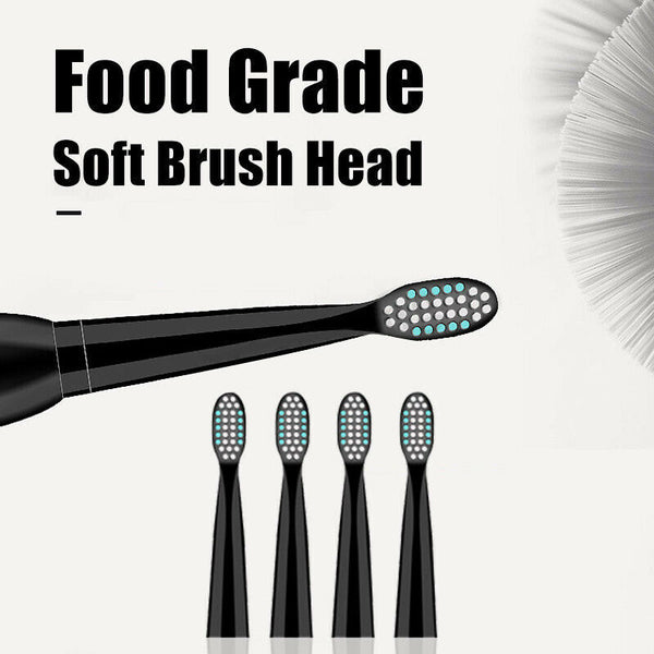 5 Mode Sonic Rechargeable Electric Toothbrush 4x Brush Heads Waterproof Ipx T7X4