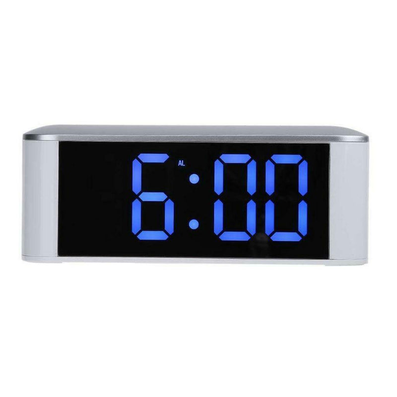 Easy Install Safety LED Display Touch Mirror Clock C/F Alarm Snooze TS-S25-B