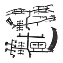 Body Tail Wing Side Mirror Accessory Kit Replacement fit for RC 1:10 Scale Drift