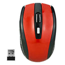 6 Buttons 2.4G USB Wireless Mouse 1600DPI Optical Mice for Laptop (Red)