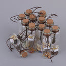 12Pcs Charms Empty Glass Cork Wish Bottles Pendant Vials Clear for Necklace