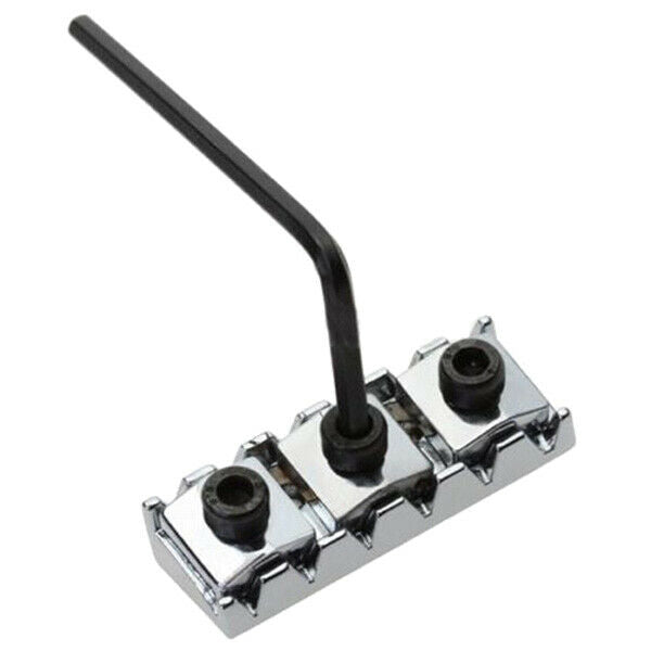 Chrome 42mm Alloy Locking Nut Wrench Screws Black For Guitar Parts Replacem