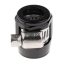 2X Black Fuel Oil Water Pipe AN6 Hose End Finisher Clip Clamp OD 19mm & 12mm