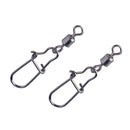 100pcs/lot No.6 Steel Fishing Connectors Rolling Swivels with Nice Snap