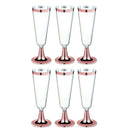 6Pcs Disposable Plastic Red Wine Glass Champagne Flutes Glasses Cocktail Pa M9M6