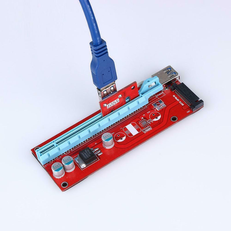 USB 3.0 PCI-E Express 1x to16x Extender Riser Card Adapter SATA 15PIN Power