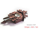 Creative Wooden Handcrafted Cuckoo Clock Carved Battery-operated Clock M