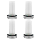 4pcs Mason Cover Lid Solar Light LED Flame Pattern Outdoor Restaurant Decor