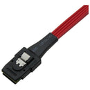 Mini SAS 36P SFF8087 to 4 X SFF 8482 29P SAS with Power Red Cable 1M