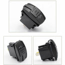 Car Auto Truck Boat Blue LED 12V&24V Dual USB Charger Backlit UTV Rock OHU