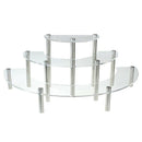 3-Tier Clear Acrylic Semicircle Round Cupcake Dessert Display Stand U2R5