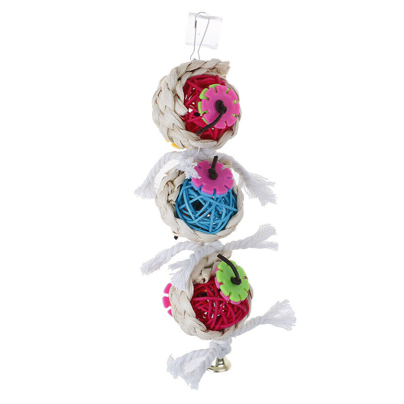 Parrot Toys Ball Pet Bird Bite Climb Chew Hanging Cockatrice Swing Parrot To BX