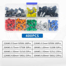 400pcs Insulated Cord Pin End,Terminal Ferrules Kit Wire Crimp Connector