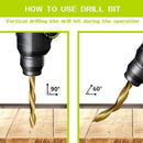 7PCS Countersink Drill Bit, Titanium Plating Drill Bit Set Wood Drill Set W