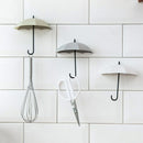 6X COLORFUL UMBRELLA WALL HOOK KEY COIN HAIR PIN HOLDER ORGANIZER WELT XQB