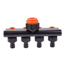 4 Way Valve Water Diversion Controller Garden Hose Pipe Splitter Drip
