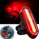 USB Rechargeable Bicycle Tail Light Rear LED Helmet Bike Cycling Safe Flashlight