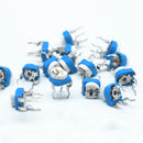 100pcs Horizontal Blue And White Adjustable Resistance Box Set Iron Usef WND